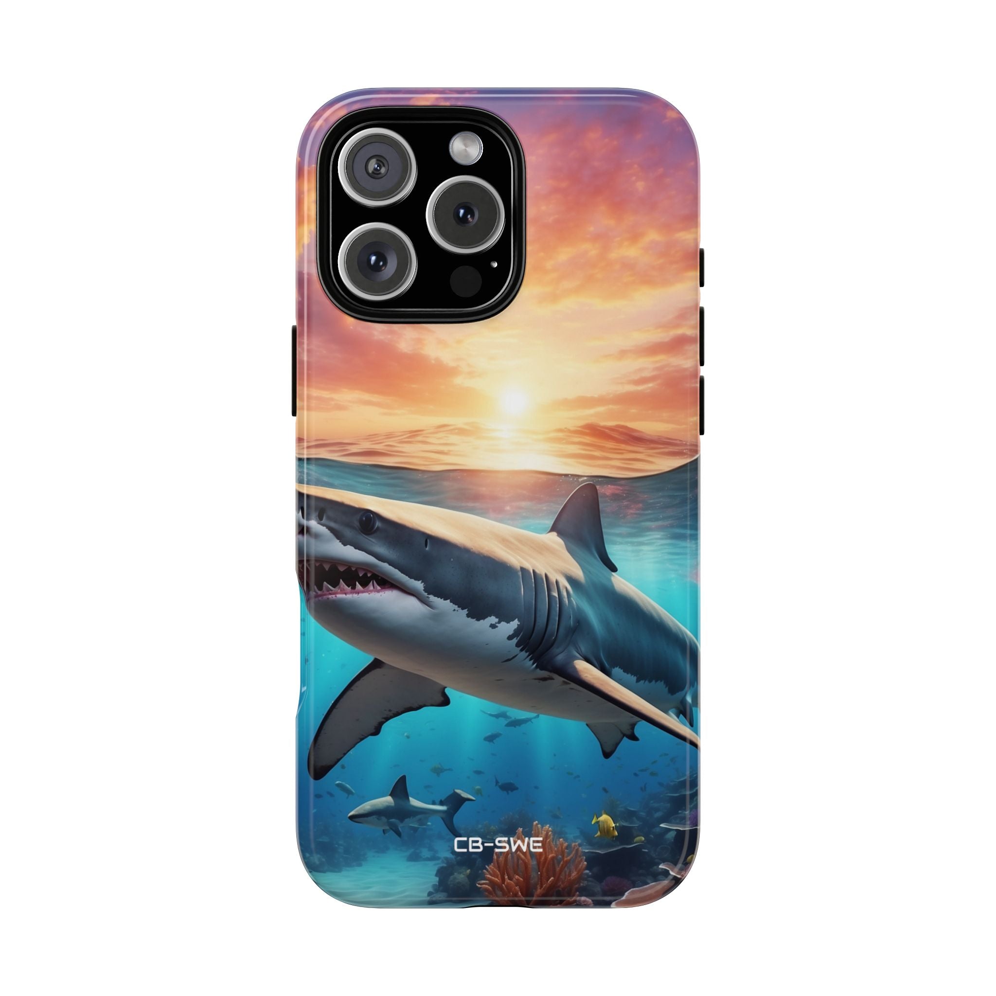 Shark Swims Through - iPhone Case