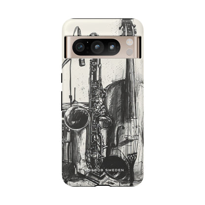 Jazz Instrument Line Symphony Google Pixel 8 - Tough Phone Case