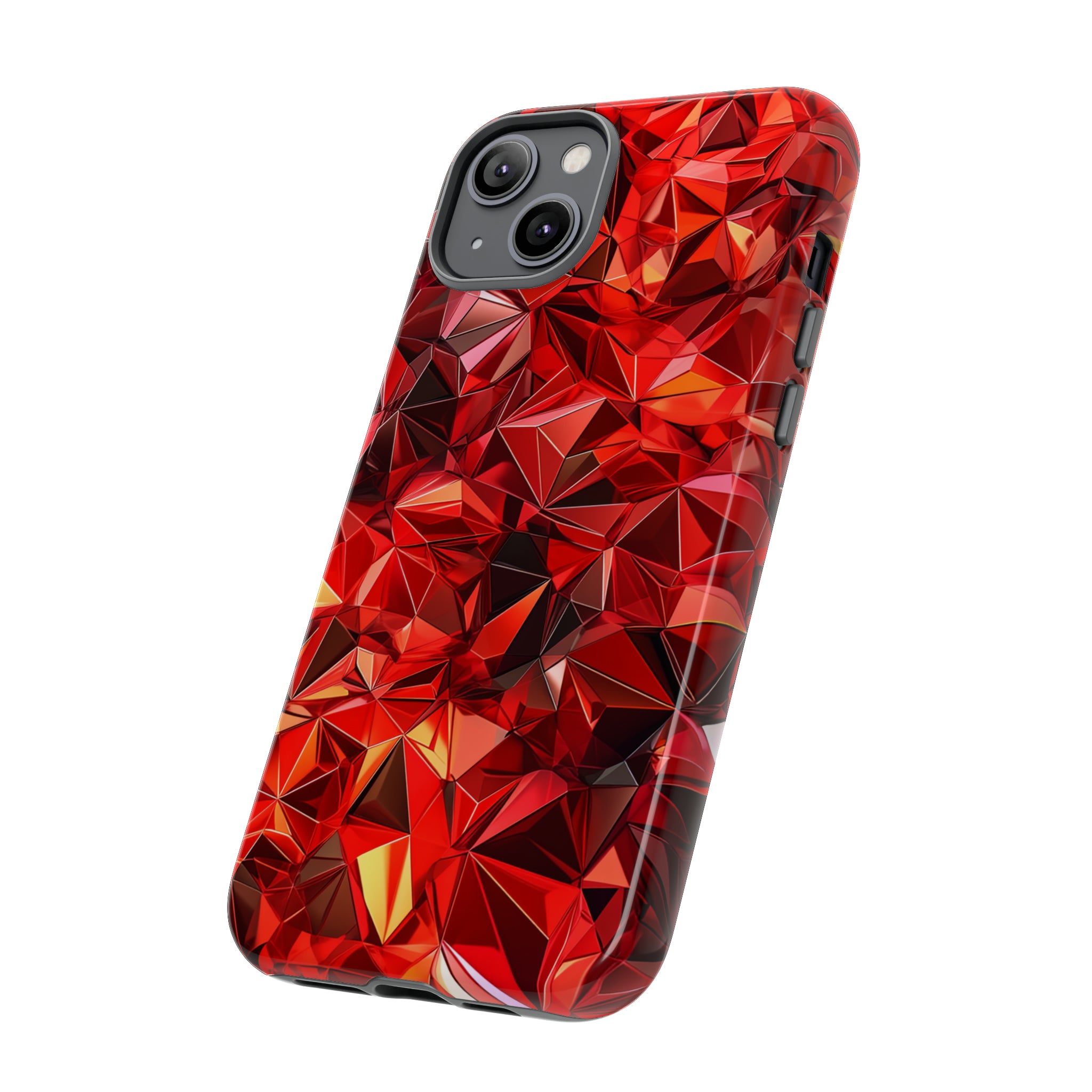 Geometric Red Fusion - Protective Phone Case