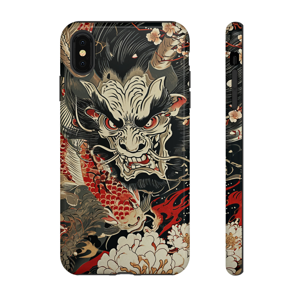 Oni & Sacred Symbols Fusion - Protective Phone Case