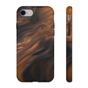 Brown Mist Ink Art iPhone Case (Protective) iPhone 8 Glossy Phone Case