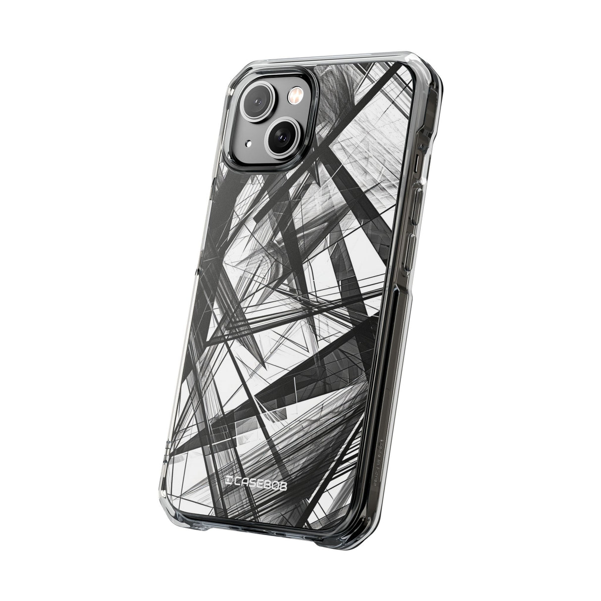 Monochrome Chaos - Phone Case for iPhone (Clear Impact - Magnetic)