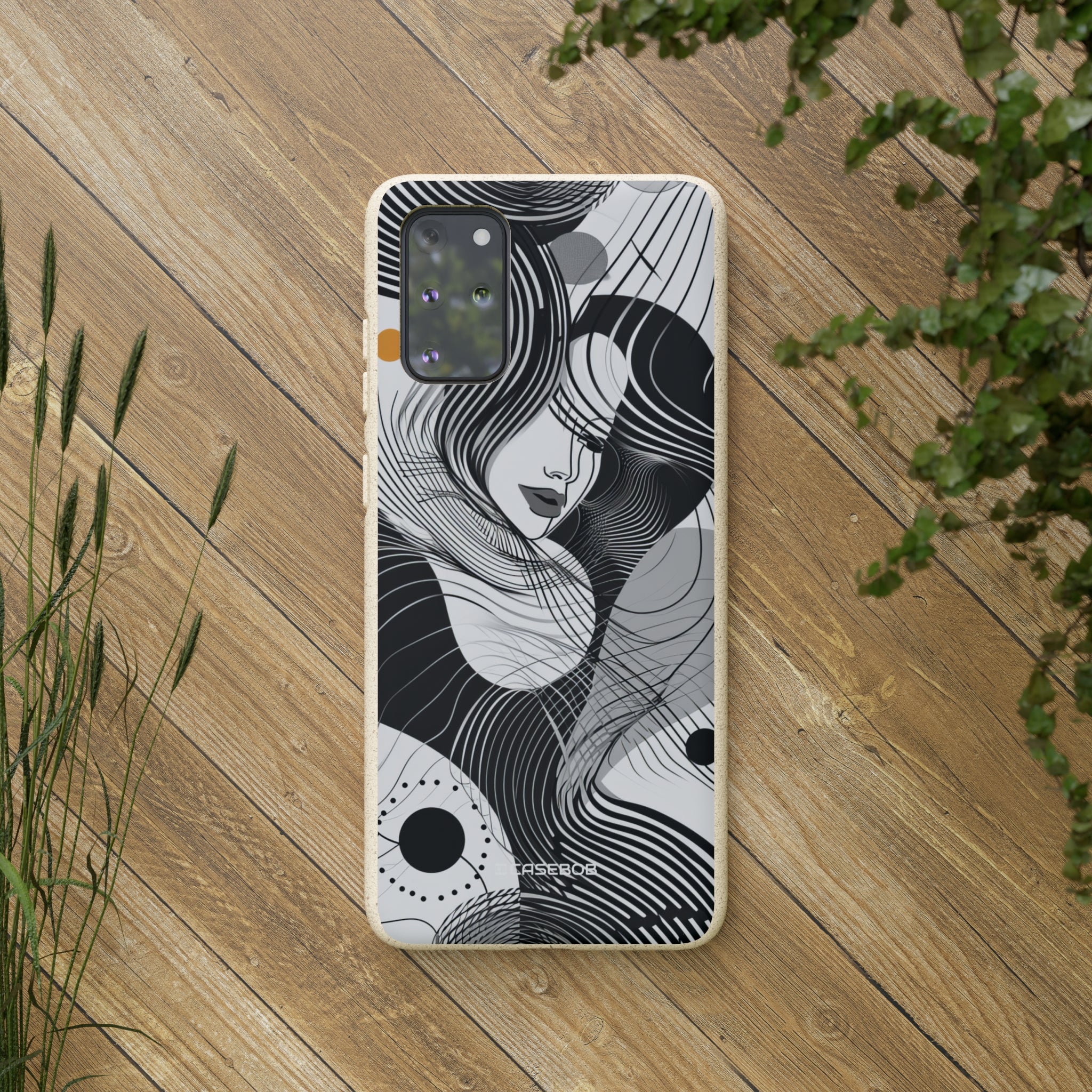 Fluid Noir Rhythm | Biodegradable Phone Case