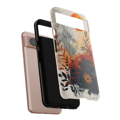 Orange Solstice Google Pixel 8 Case - Tough