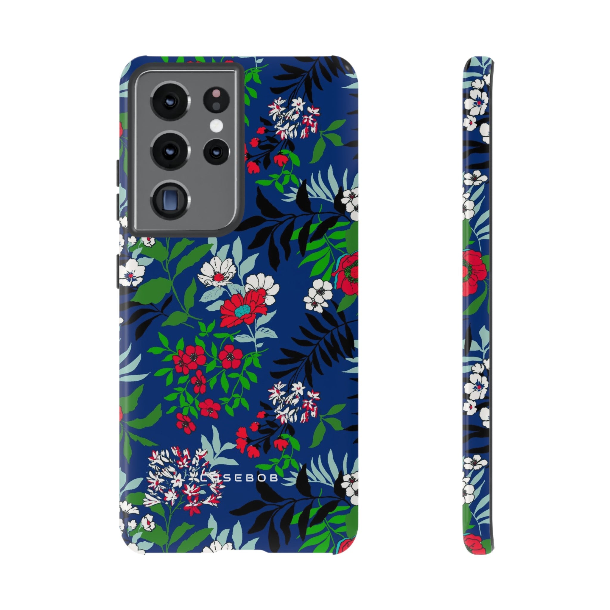 Blue Art Flowerfield - Protective Phone Case