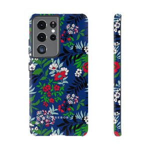 Blue Art Flowerfield - Protective Phone Case