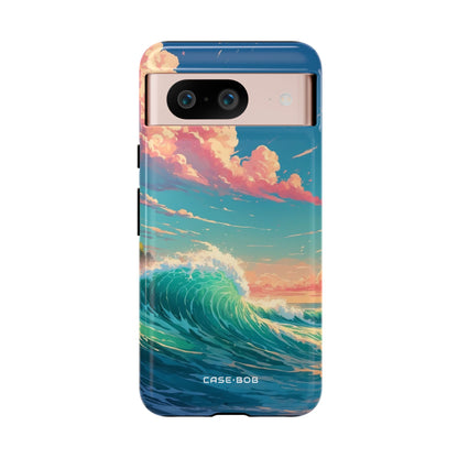 Turquoise Curl Google Pixel 8 Case - Tough