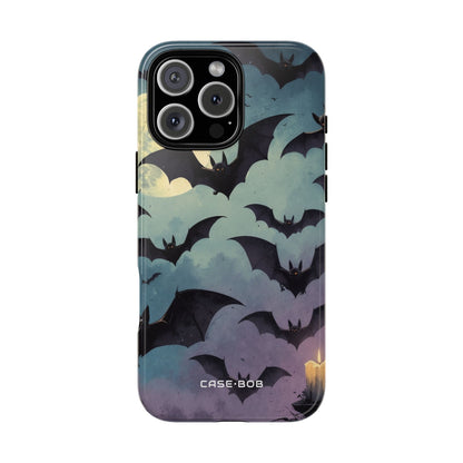 Glowing Bat Swarm iPhone 16 Pro Max Case - Tough