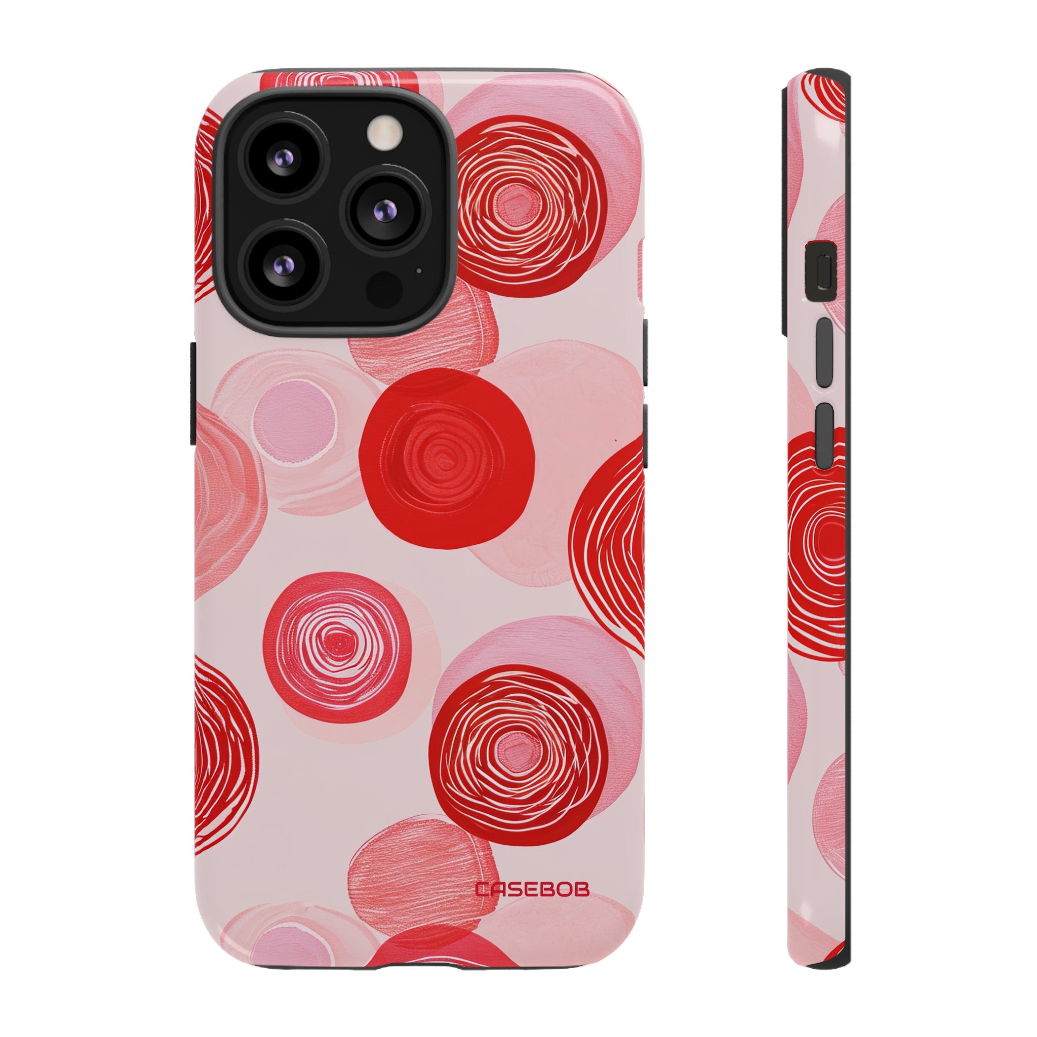 Crimson Circle Minimalism - Protective Phone Case