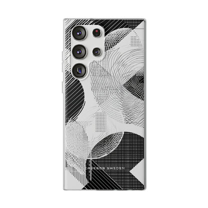 Geometric Monochrome Flow Samsung S23 - Flexi Phone Case