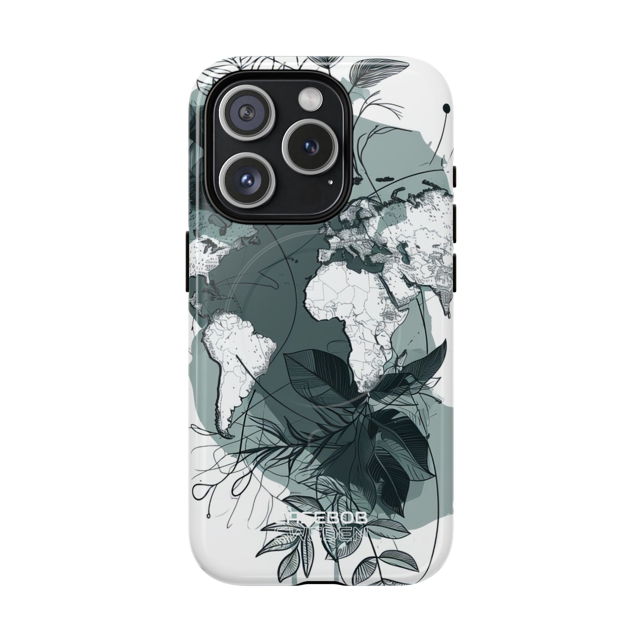 Botanische Weltkarte iPhone 15 – Tough+