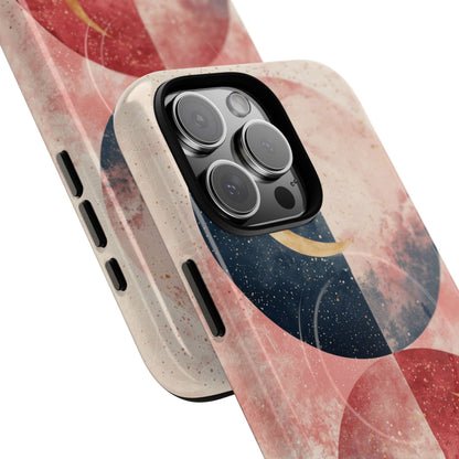 Golden Crescent Circles iPhone 16 Pro Max Case - Tough+