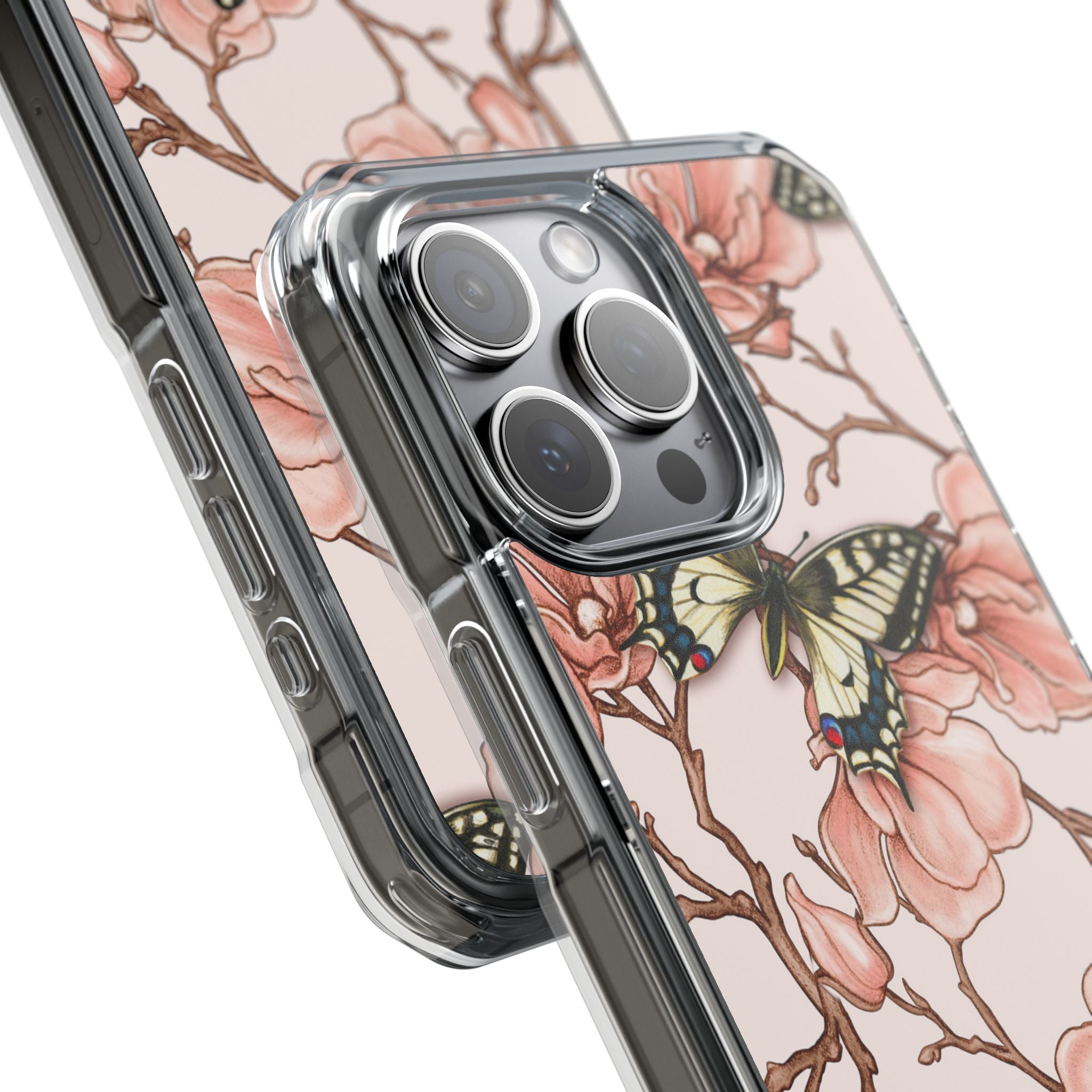Butterflies and Magnolias Harmony iPhone Case - Impact