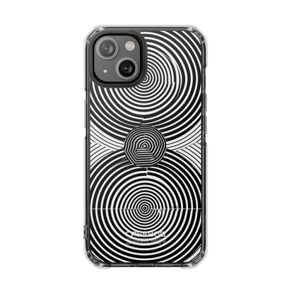 Monochrome Spiral Motion iPhone 14 - Impact Clear+