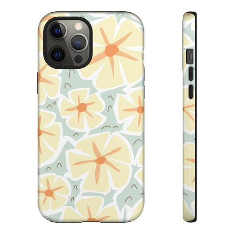 Pastel Yellow Happy Flower iPhone Case (Protective) iPhone 12 Pro Max Glossy Phone Case