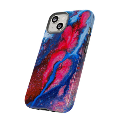 Red n Blue Ink Art iPhone Case (Protective) Phone Case