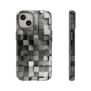 Monochrome Square Gradient - Protective Phone Case