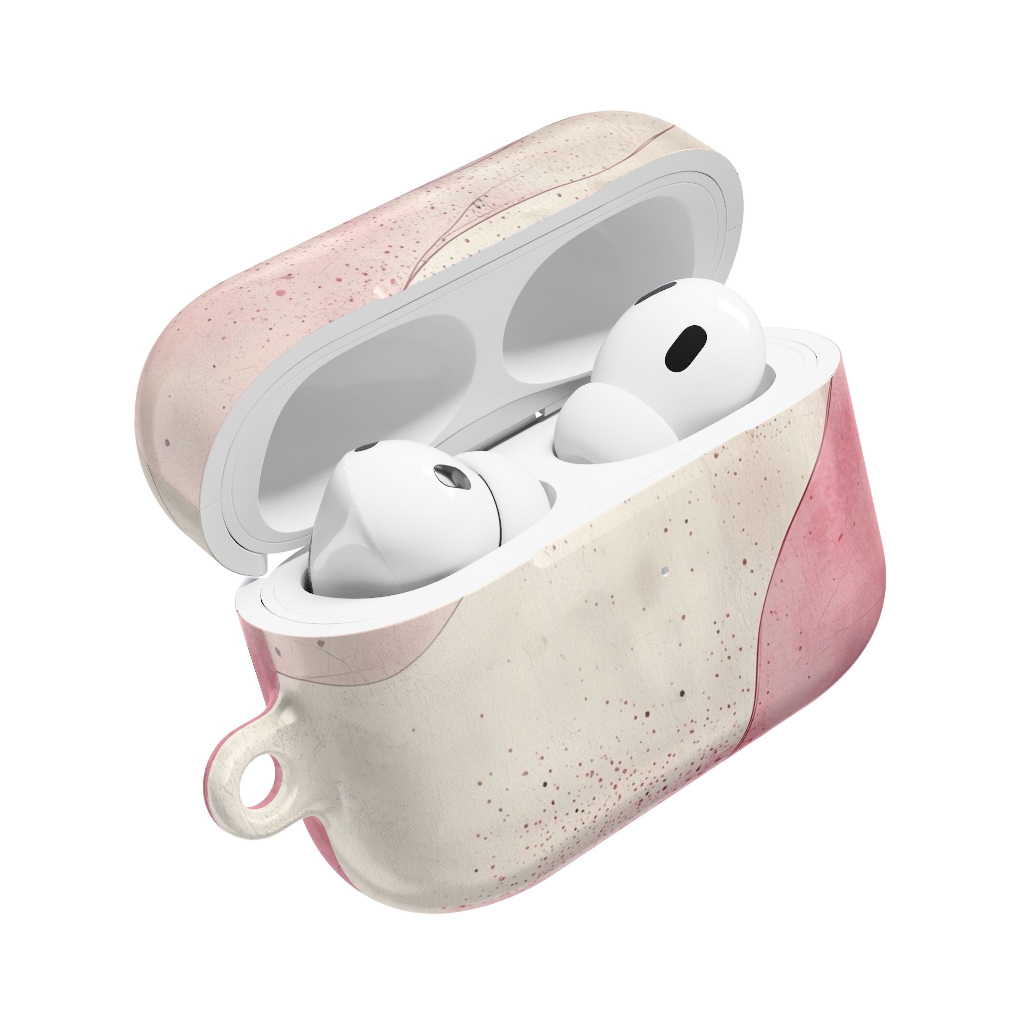 Crimson Ribbon Waves - AirPods Case