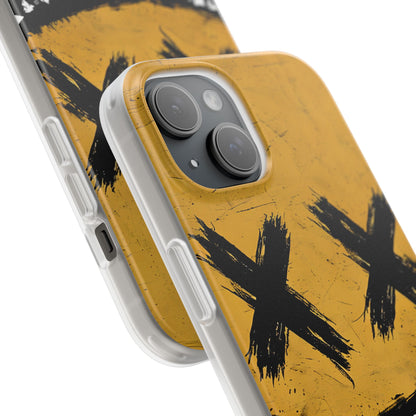 Jagged Smile Yellow iPhone 15 Case - Soft