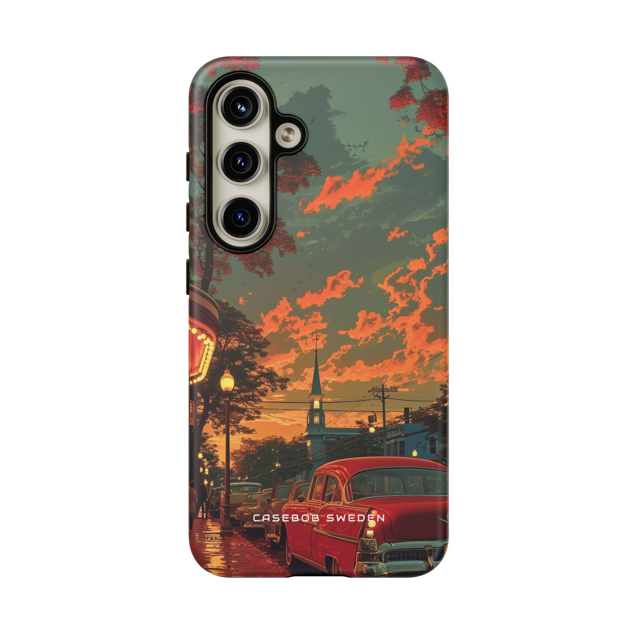 Mid-Century Nostalgia Streetscape Samsung S24 - Tough Phone Case