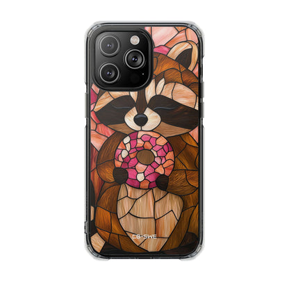 Raccoon Holds Donut iPhone Case - Impact