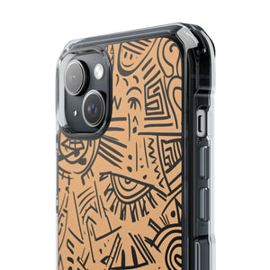 Mystic Tribal Geometry - Phone Case for iPhone (Clear Impact - Magnetic)