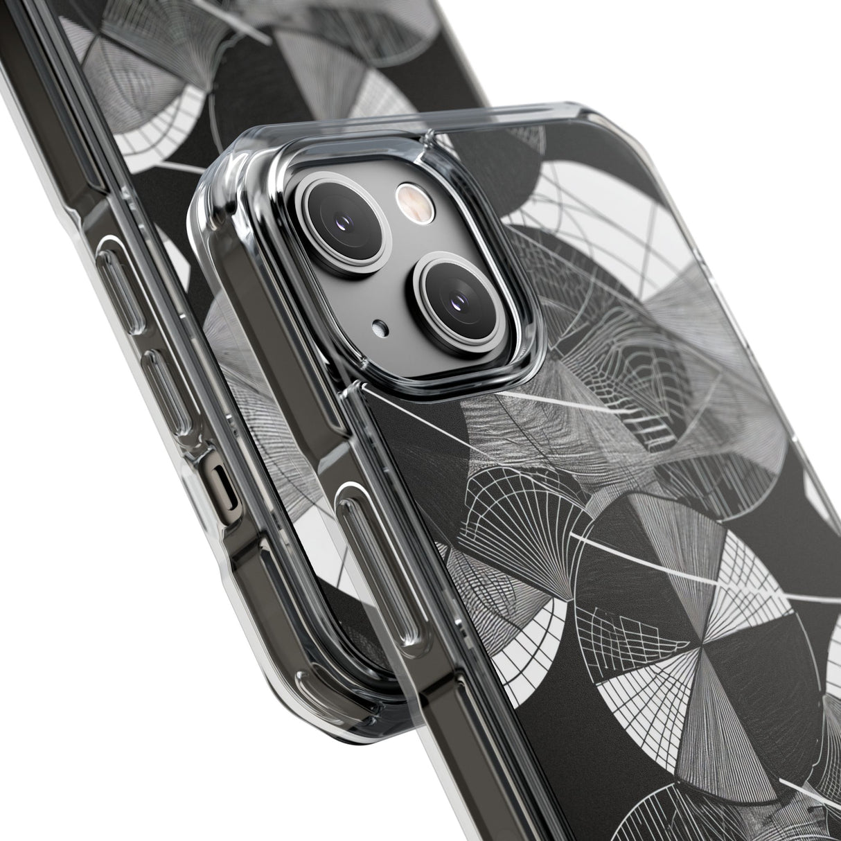 Geometric Elegance - Phone Case for iPhone (Clear Impact - Magnetic)