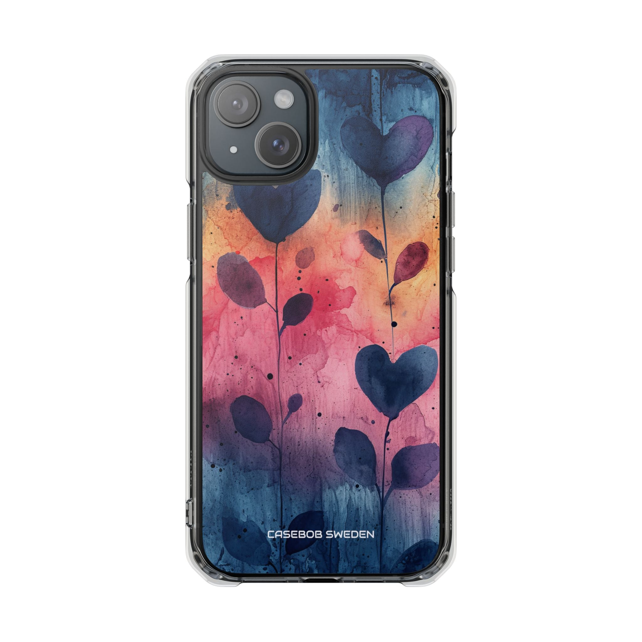 Watercolor Heart Art - Clear Impact iPhone 15 Phone Case