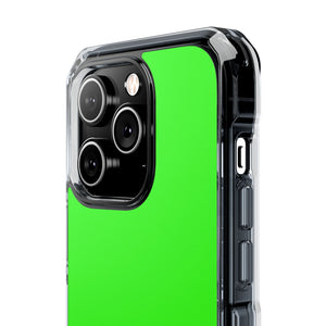 Neon Green | Phone Case for iPhone (Clear Impact Case - Magnetic)