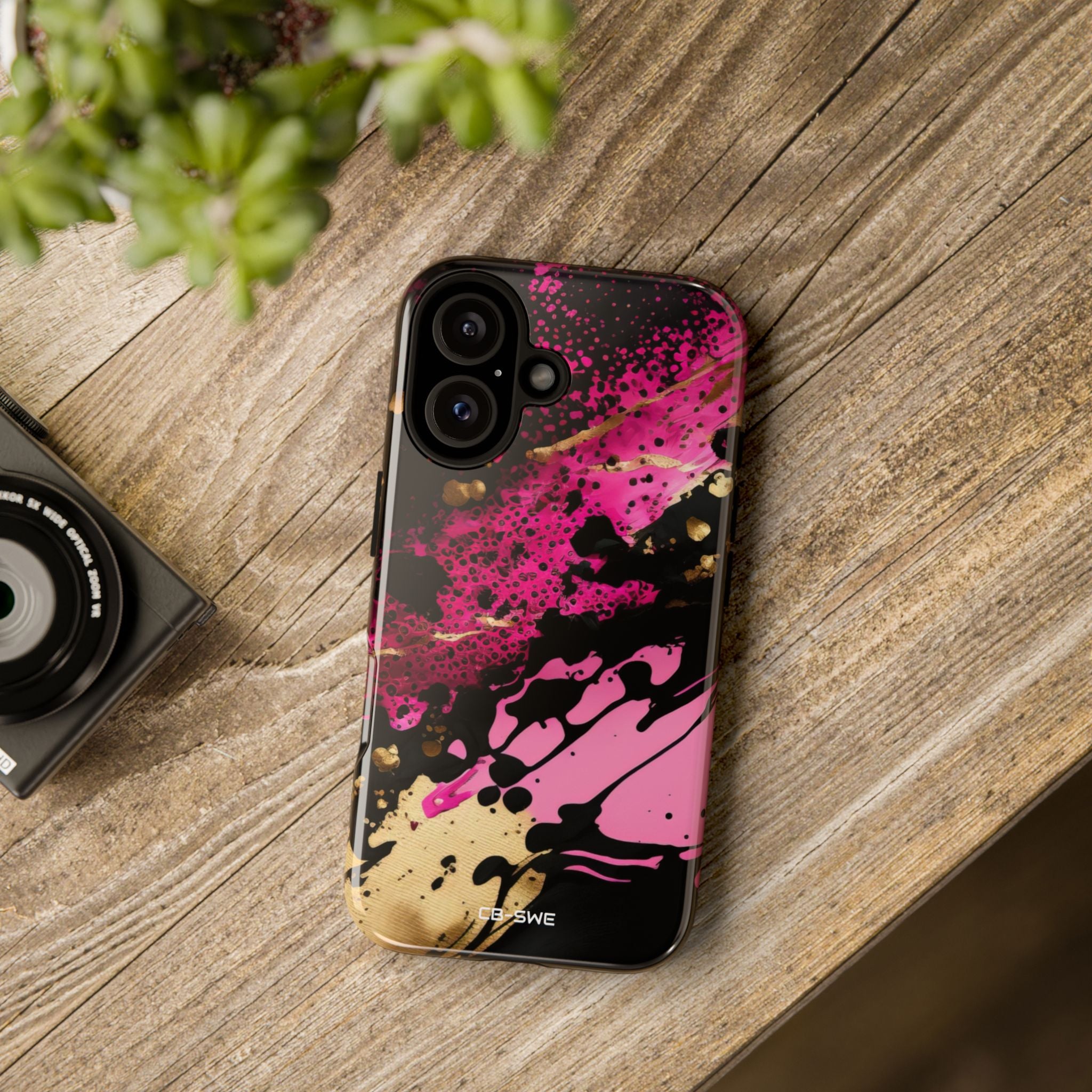 Dynamic Splatter Elegance - iPhone Case
