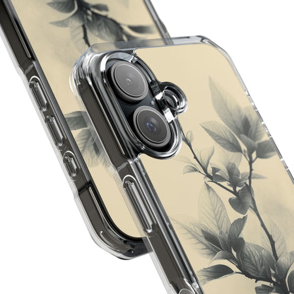 Beige Branch Art - Clear Impact iPhone 16 Phone Case