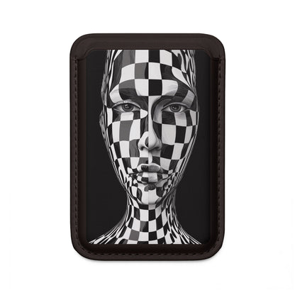 Mirrored Checkerboard Face Wallet – MagSafe Ready