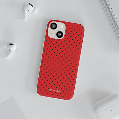 Crimson Dot Matrix iPhone 13 mini Case - Soft