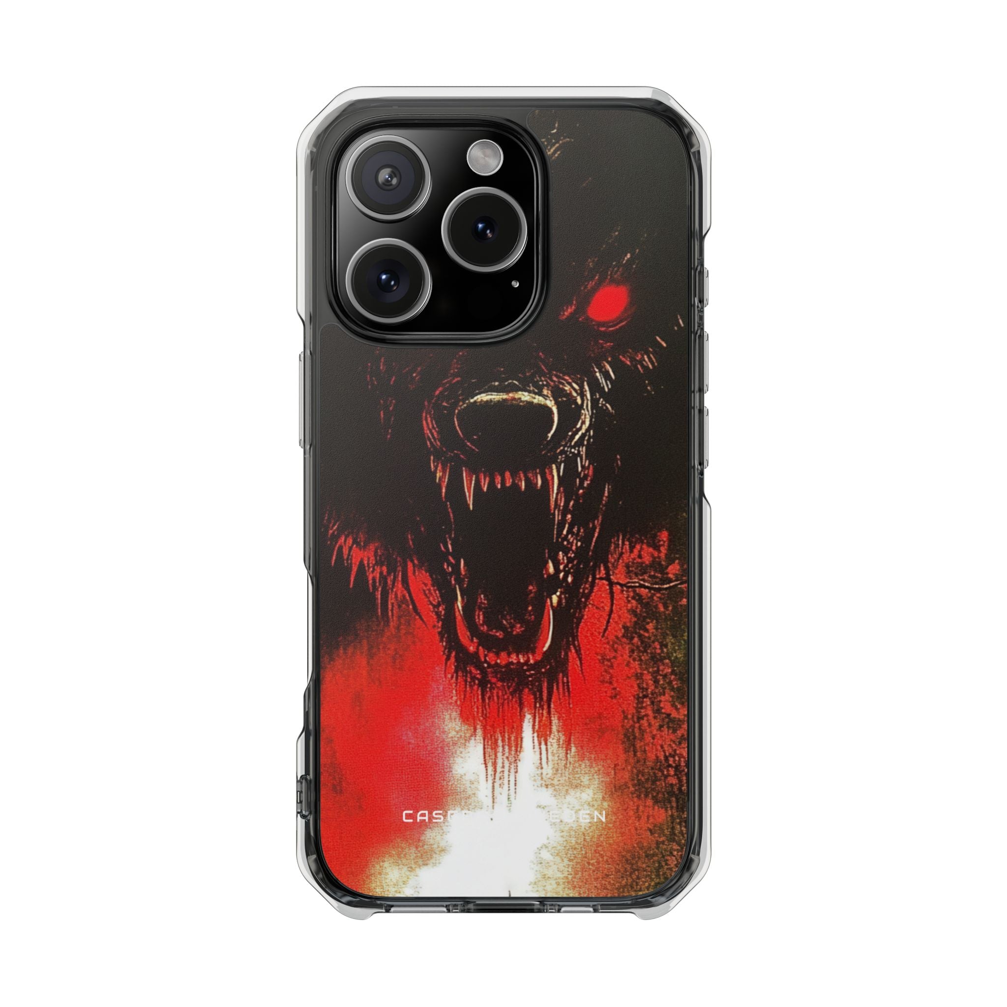 Bloodmoon Wolf's Lament iPhone 16 - Clear Impact Phone Case