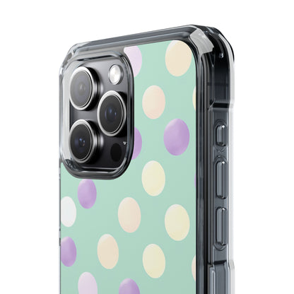 Pastel Polka Dots - Clear Impact iPhone 15 Phone Case