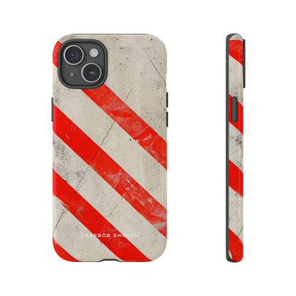 Striker Crimson Stripes iPhone 15 - Tough Phone Case