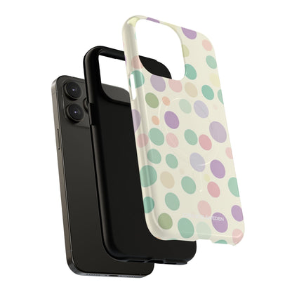 Playful Pastel Polka Dots - Tough + MagSafe® iPhone 14 Phone Case