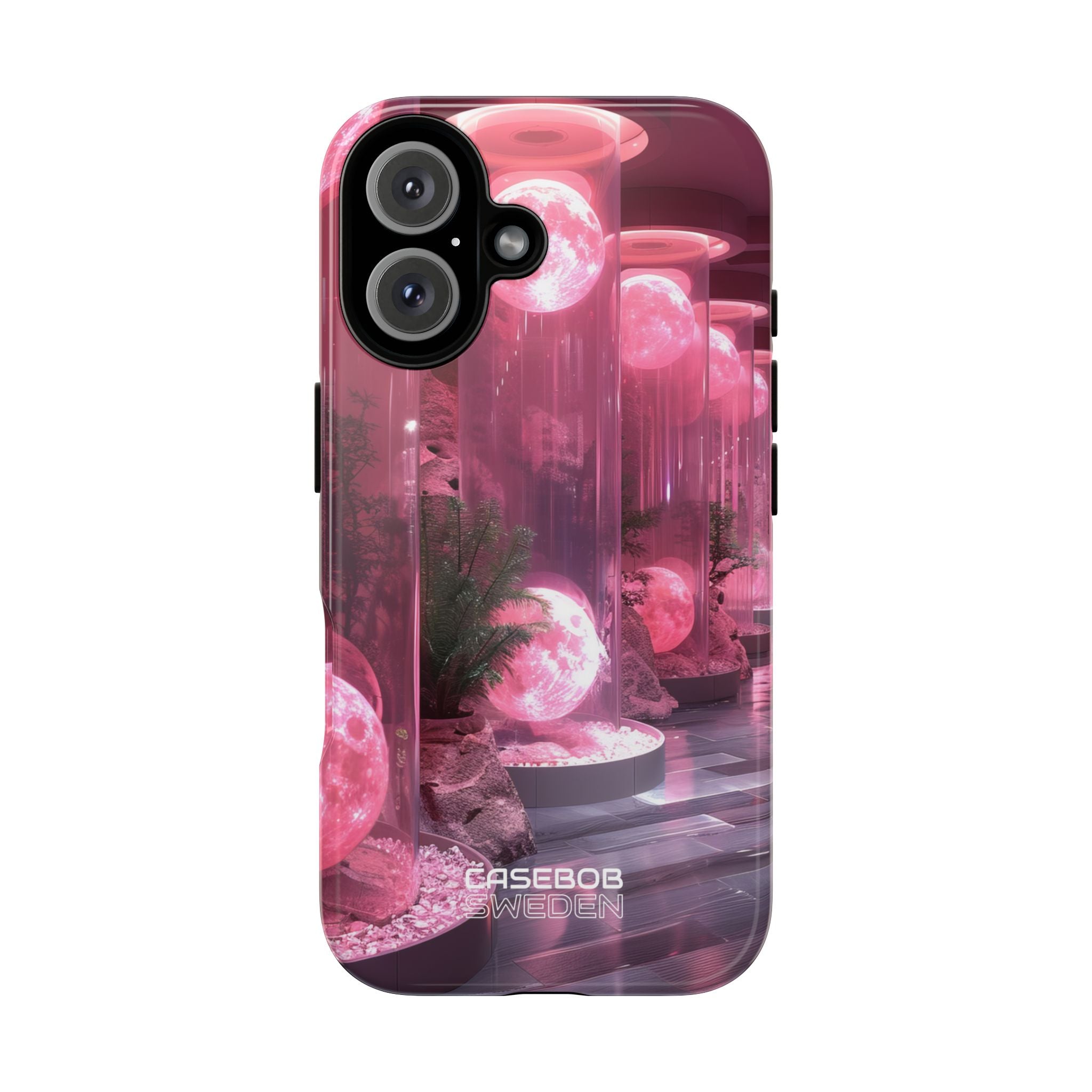 Futuristische Maan Tuin iPhone 16 - Tough