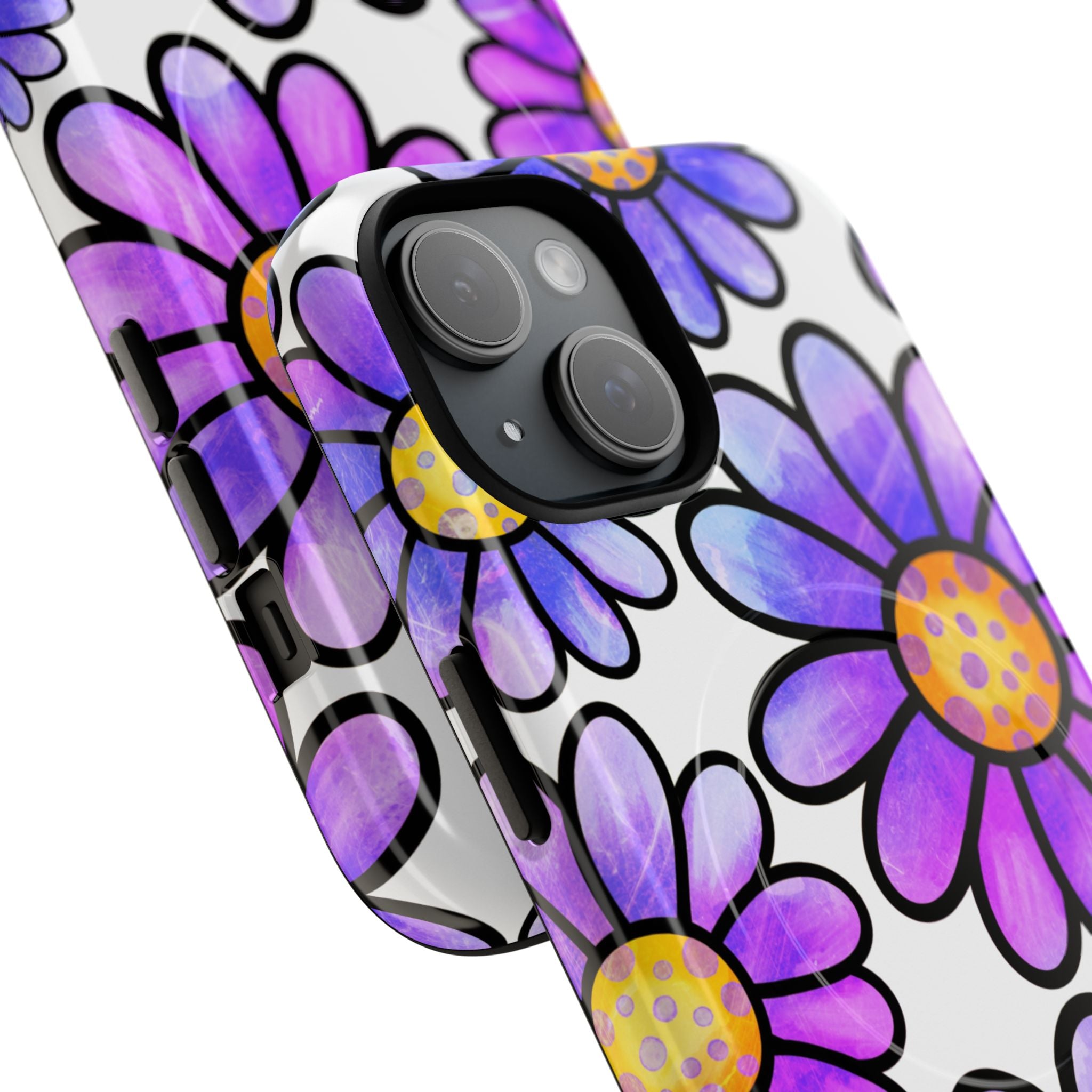 Polka Dot Blooms iPhone 15 Case - Tough+