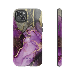 Purple Marble & Gold Phone - Protective Phone Case