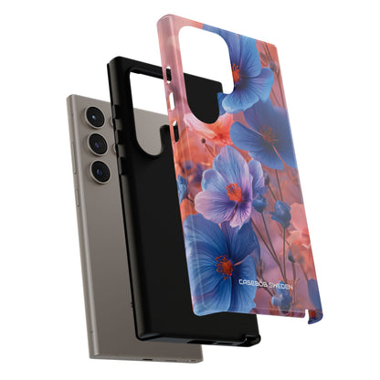 Blue Peach Blossoms - Tough Samsung S24 Phone Case