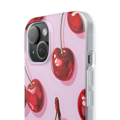 Glossy Cherry Burst iPhone 15 Case - Soft