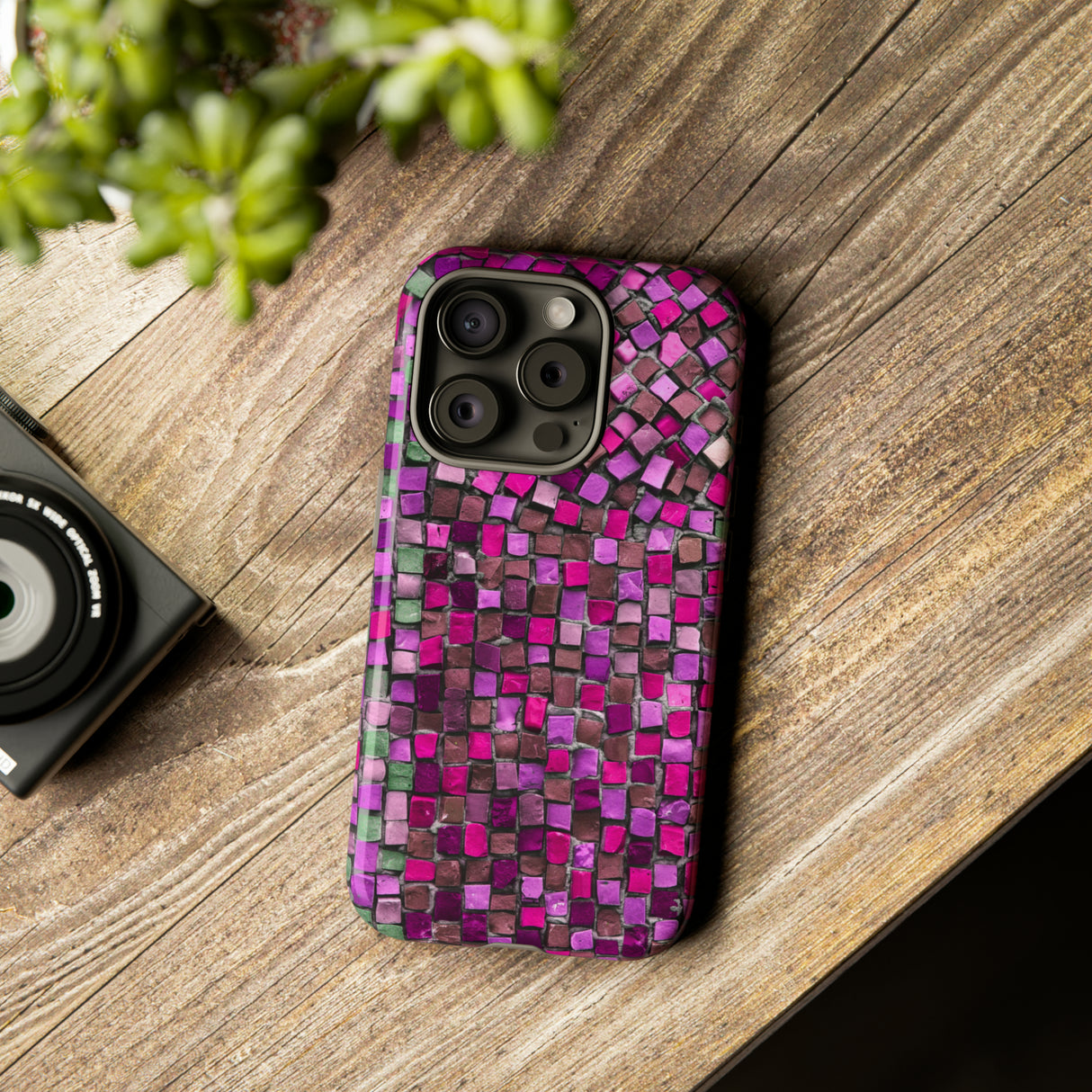 Purple Mosaic - Protective Phone Case