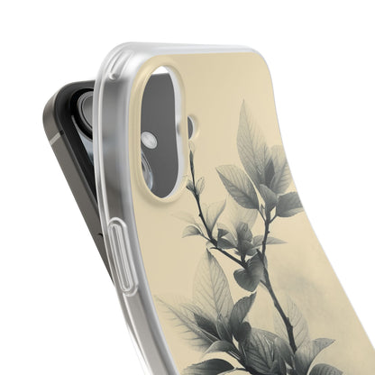 Beige Branch Art - Flexi iPhone 16 Phone Case