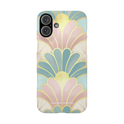 Pastel Deco Elegance - Slim iPhone 16 Phone Case