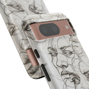 Ethereal Faces | Protective Phone Case for Google Pixel