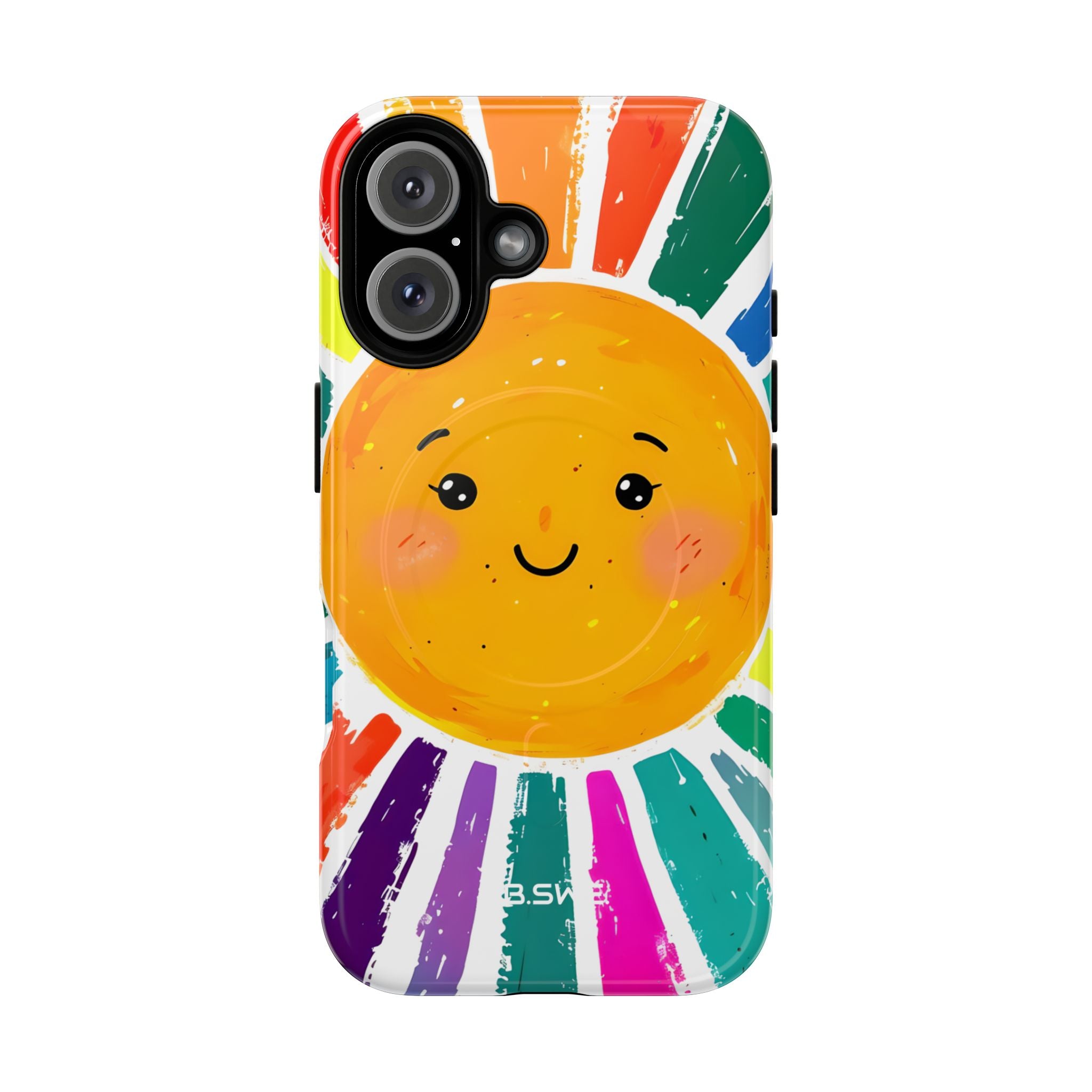 Cheerful Cartoon Sun Colorful Rays Illustration iPhone 16 - Tough+