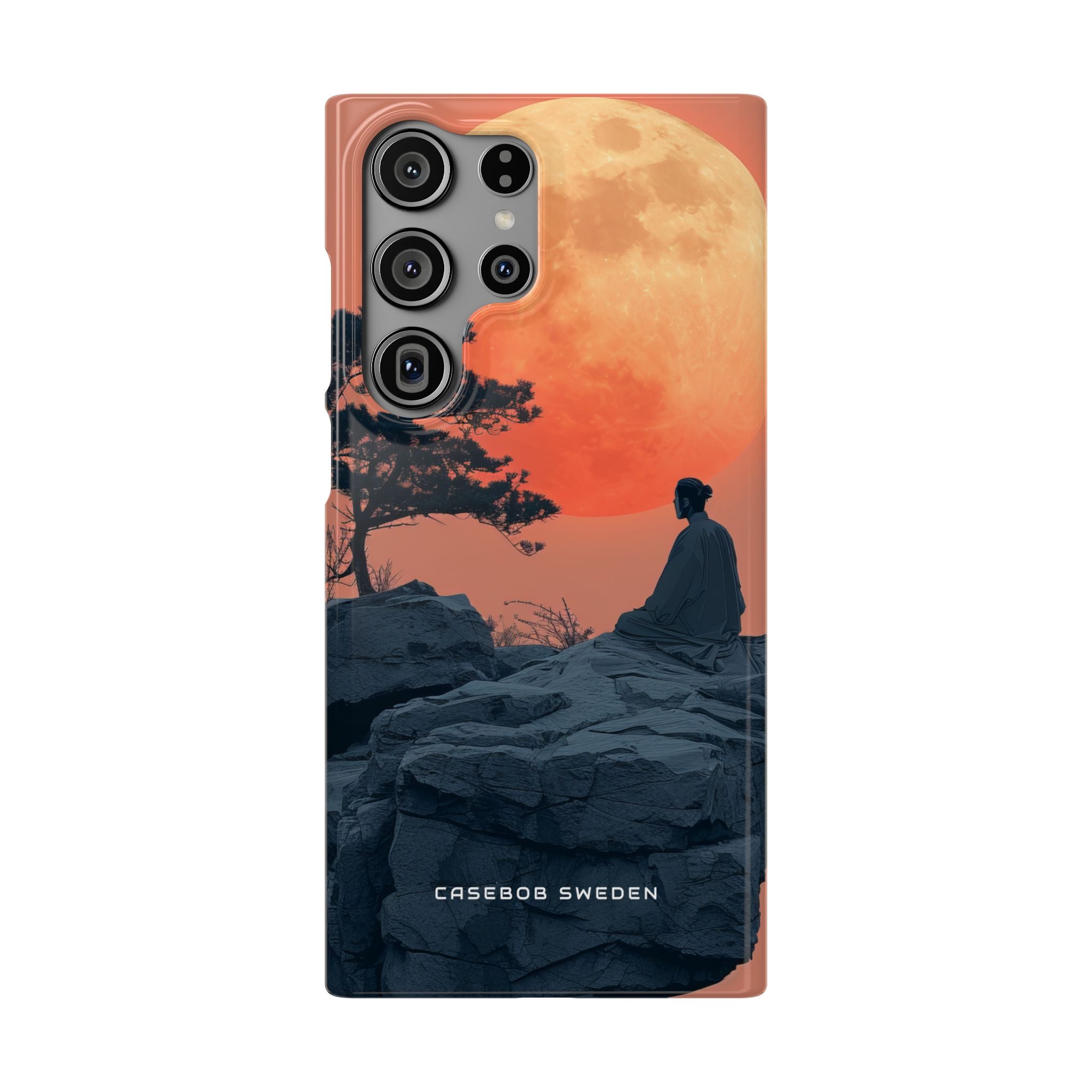 Zen Tranquility Under a Red Moon Samsung S23 - Slim Phone Case