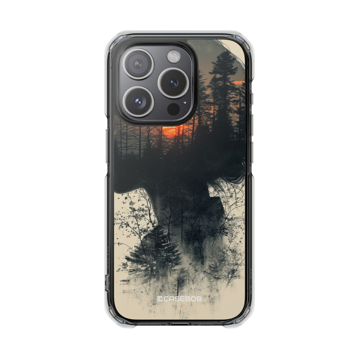 Tranquil Silhouette - Phone Case for iPhone (Clear Impact - Magnetic)