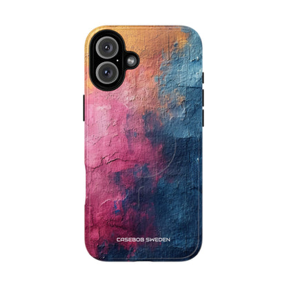 Blue Pink Abstract - Tough + MagSafe® iPhone 16 Phone Case